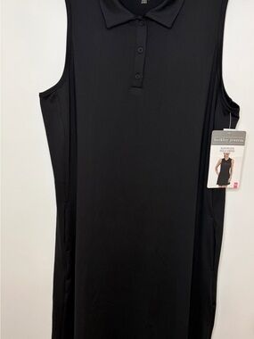 berkley jensen Black Sleeveless golf Polo Dress Stretch Sz XXL